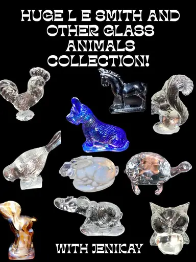 L.E. Smith And Other Glass Vintage Figurines
