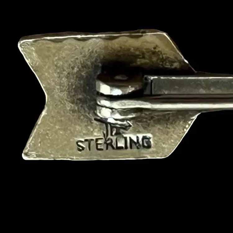 Vintage Bell Trading Post Sterling Silver Turquoise Brooch Pin Jewelry 