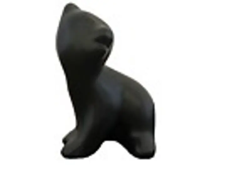 Pigeon Forge Pottery TN Black Bear Cub Sculpture Signed Douglas Ferguson 4 inch