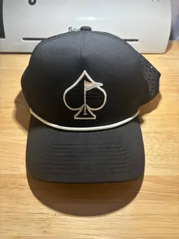 Pins And Aces Snapback Performance Vented Rope Hat | Black & White