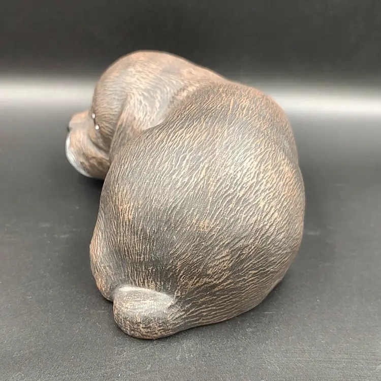 Vtg Hand Painted Ceramic Labrador Retriever Puppy Figurine