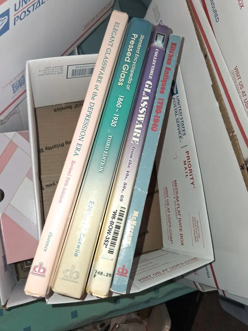 GLASS REFERENCE BOOK #1 Boxed Lot
