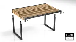 Slatted C-Table Concept - Made to Order