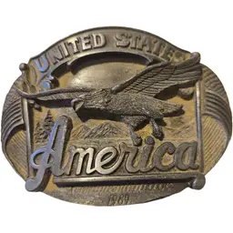 1989 Arroyo Grande Buckle Co USA Eagle Commemorative Belt Buckle 81/5000