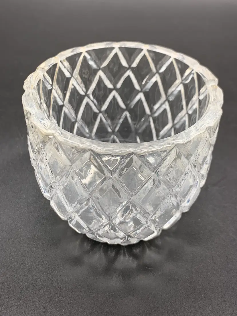 #7 - Crystal Glass Votive 2.75” Tall Vintage Crystal