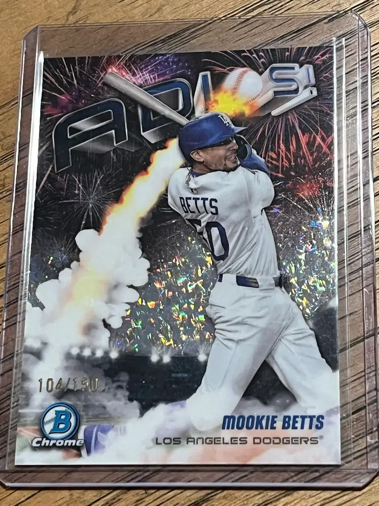 Mookie Betts 2025 Bowman Chrome Adios Insert /150 Los Angeles Dodgers