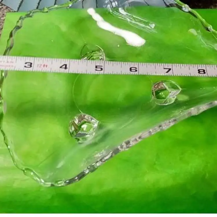 Glass Vintage Fostoria Three Leg Pestal Beauty Table Center Pc Decor