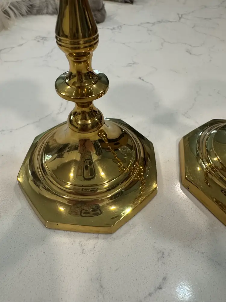Set Of 2 Brass Candlesticks