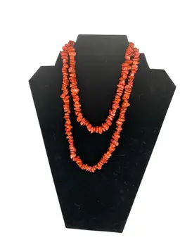 Red Jasper Beaded necklace 16” Long
