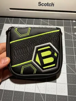 Bettinardi Black & Neon Yellow HEX B Mallet Putter Headcover. BB Series