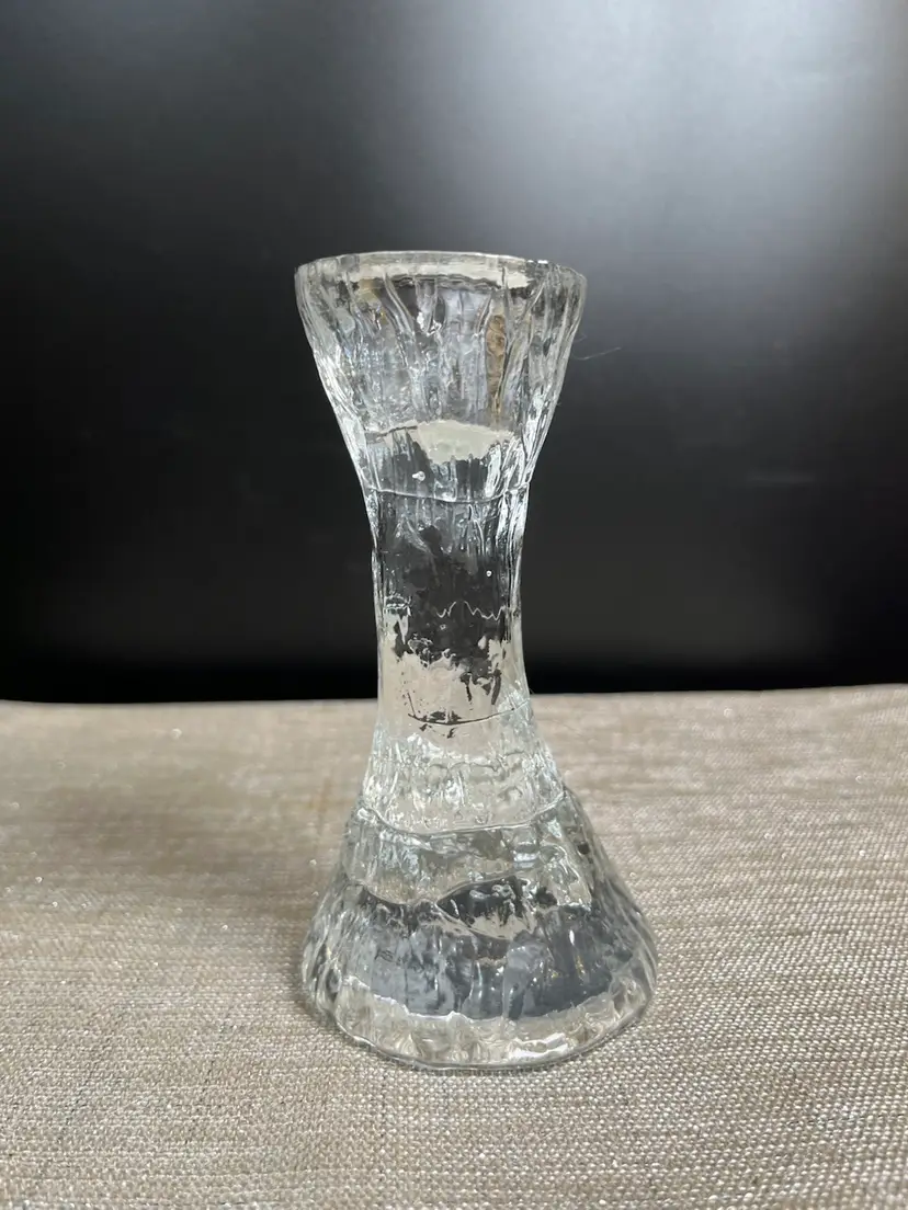 Clear Textured Glass Taper Candle Holder OR..........Marble, Paper Weight, Orb Holder!
