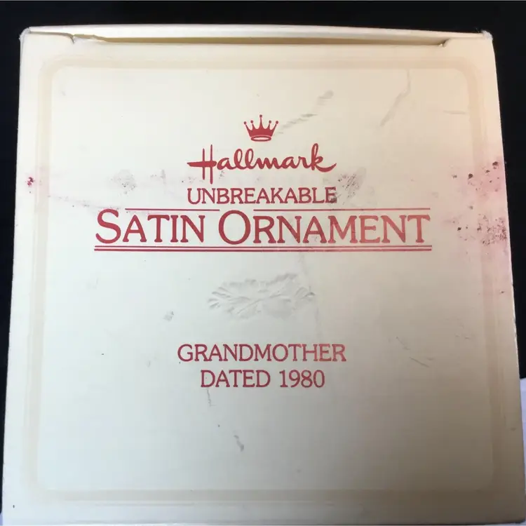 Hallmark Keepsake Ornament Grandmother 1980, Christmas Ball, Vintage Boxed
