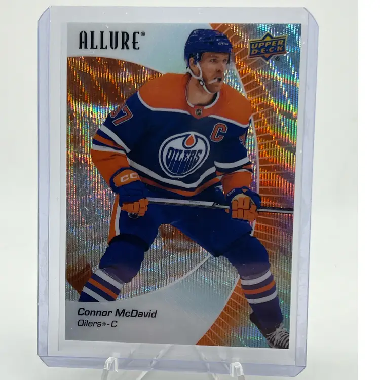 Connor McDavid 2023-2024 Upper Deck Allure Hockey Orange Slice Parallel Edmonton Oilers