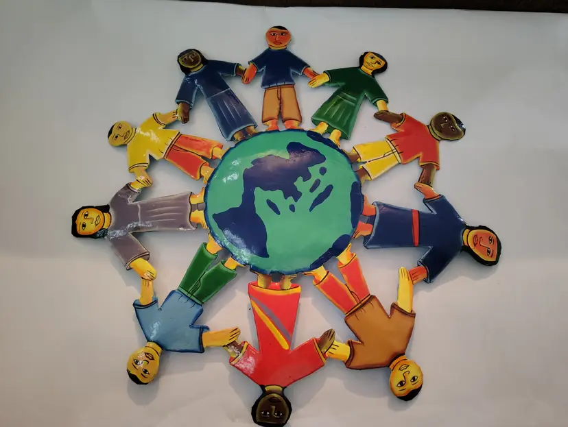 Children of the World metal sign