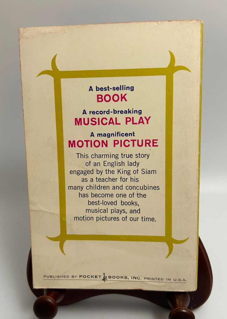 Vintage 'Anna and the King of Siam' By Margaret London 1965 Paperback Pocket Books