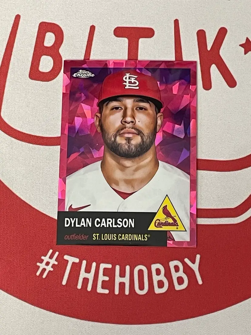 2022 Topps Chrome Platinum Dylan Carlson Fuchsia Atomic /100