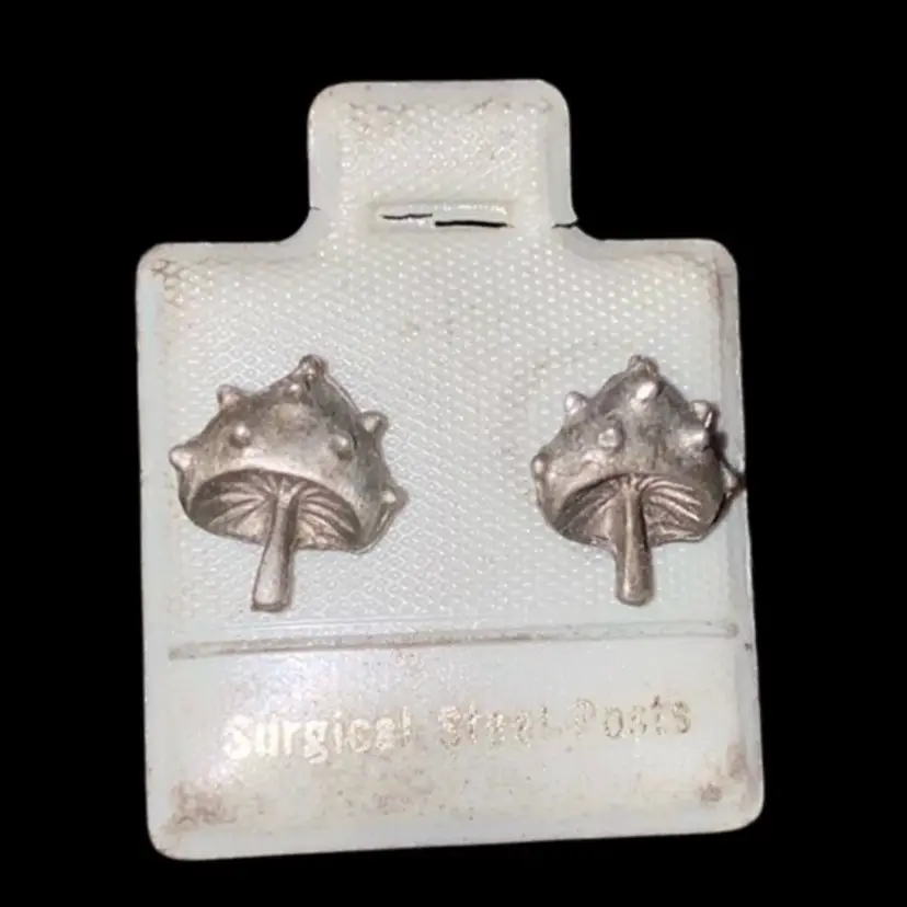 #50- New Old Stock Vintage 1980S Pewter Post Earrings As Pictured