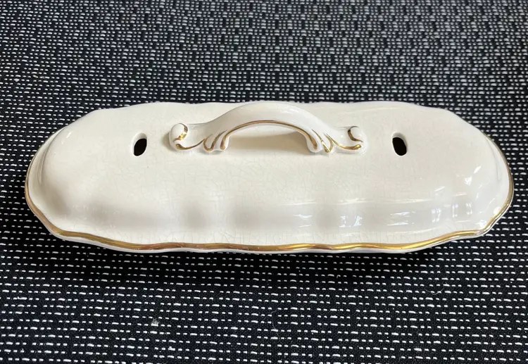 VTG Or Antique Villeroy & Boch Dresden Saxony Toiletry Comb Dish With Lid