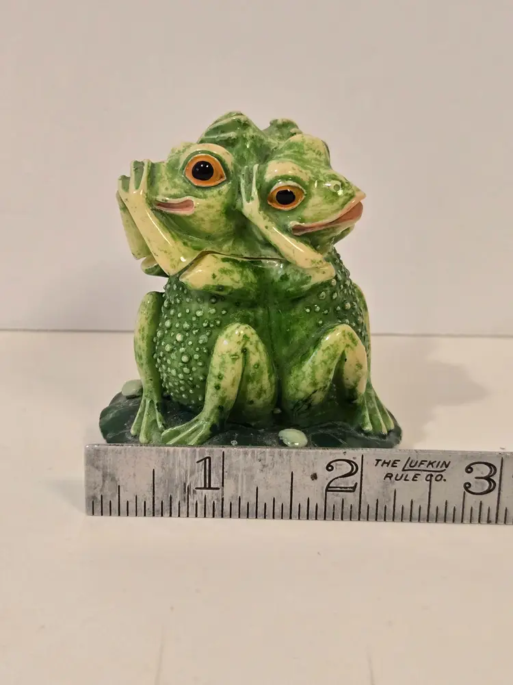 See No Evil Hear No Evil Speak No Evil Resin Frogs Trinket Box