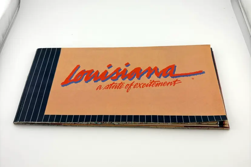 Vintage 1984 Louisiana State Map