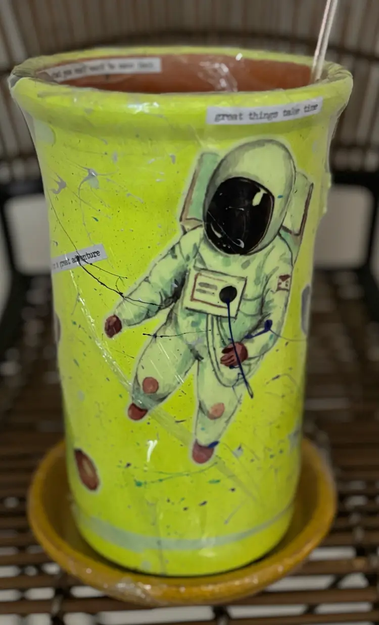 "Illuminate" Tall Clay Pot