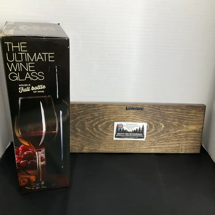 The Ultimate Wine Glass- “I’m Down To Just One Drink A Day” Bonus Wall Sign READ