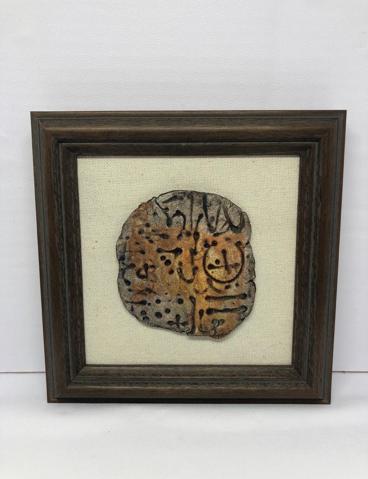 Hand-Crafted Charles Golden Art in Frame