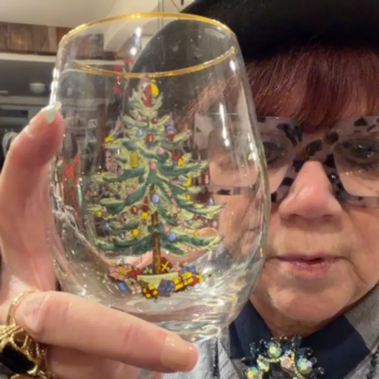 Spode Christmas Stemless Wine Glasses