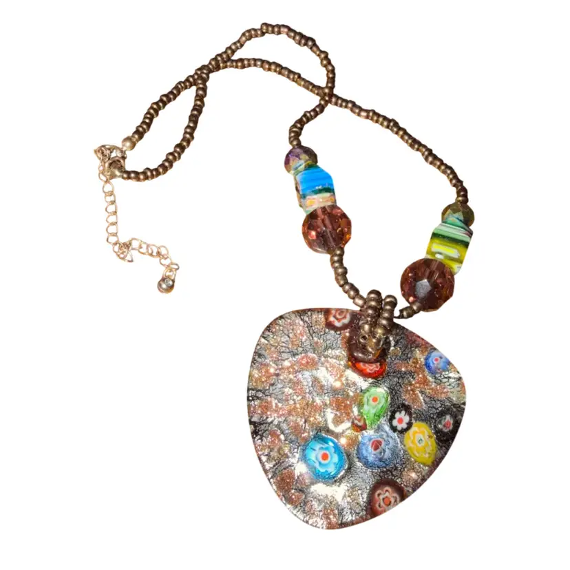 Millefiori Art Glass Necklace