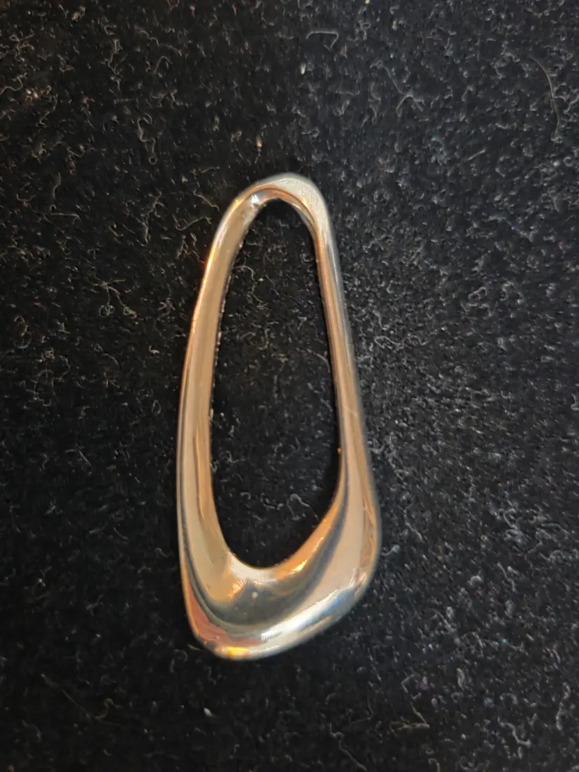Vintage Silver Tone Unmarked Abstract Pendant