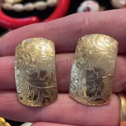 Gold Tone Pierced Earrings