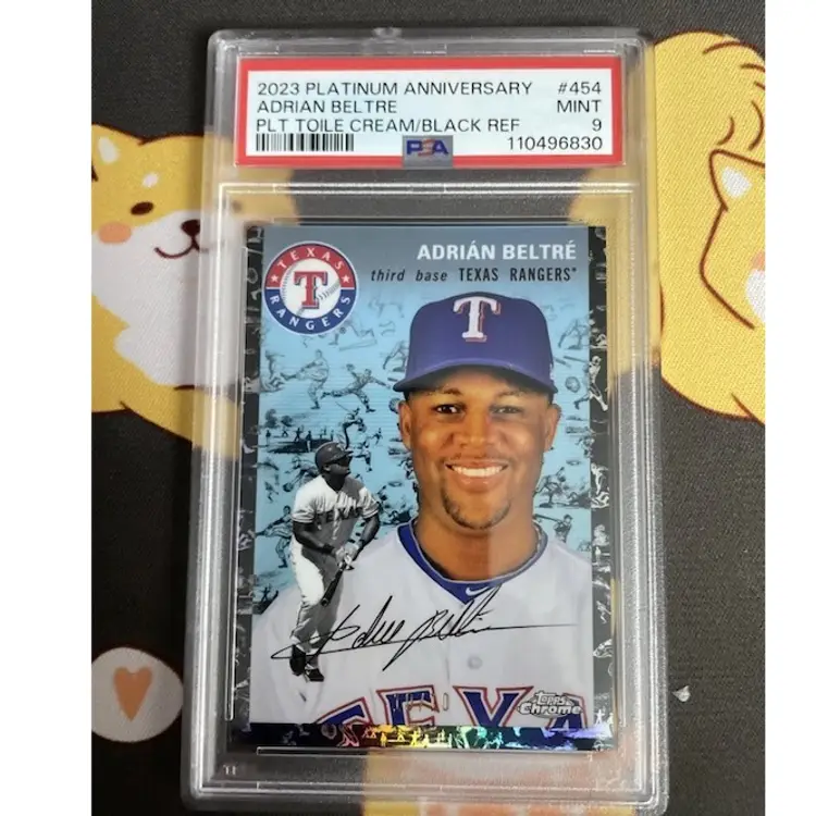 Adrian Beltre 2023 Topps Platinum Black Toile Refractor /10 PSA 9