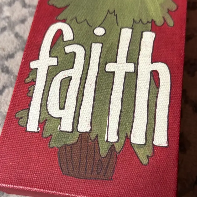 Faith & Love Christmas Art - Printed on Canvas - Annie Thrasher Designs for Glory Haus