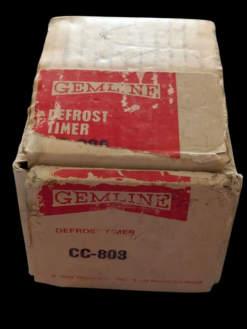NOS Vintage Gemline CC808 Refrigerator Universal Defrost Timer 125/250V Complete