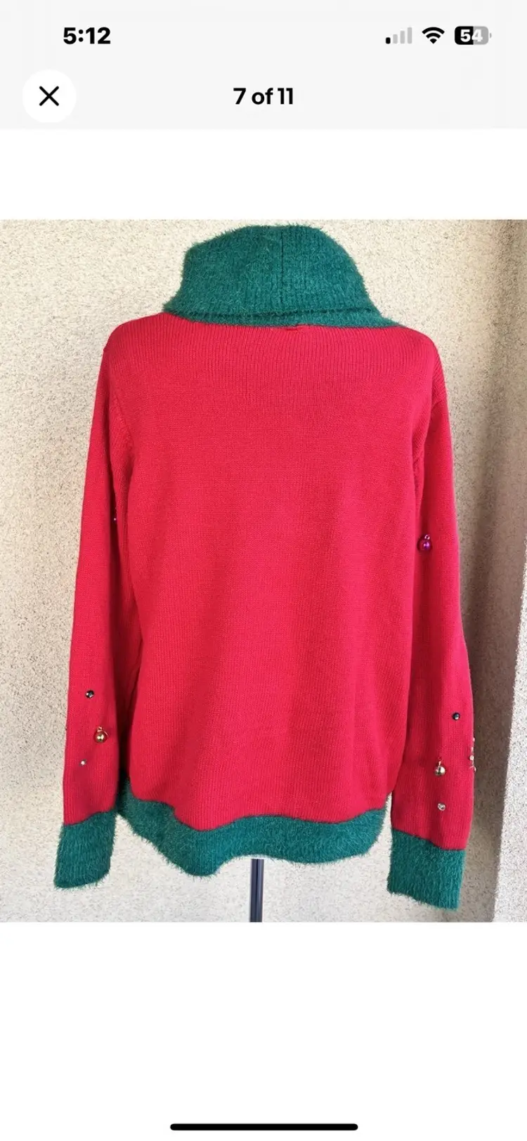 Holiday Time Size 16/18 Ugly Christmas Sweater Grandma