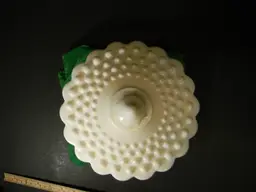 #01 Fenton Milk Glass Candy Dish With Lid