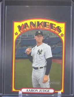 2021 Topps Heritage Die Cut Aaron Judge, New York Yankees
