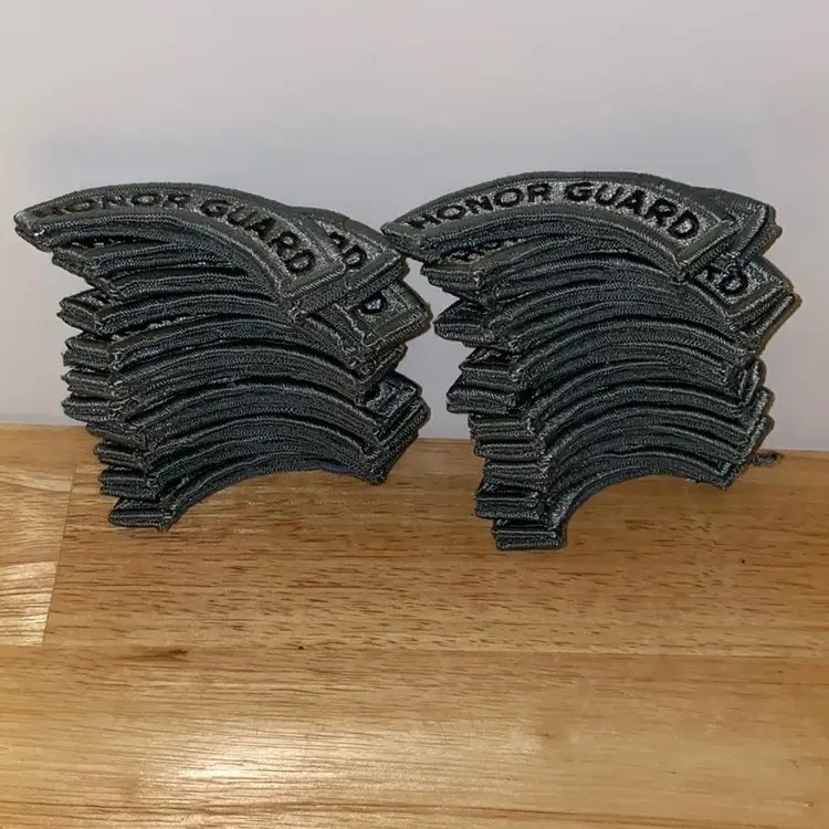 Lot Of 50 Honor Guard Patches, Green OD, Hook & Loop, New