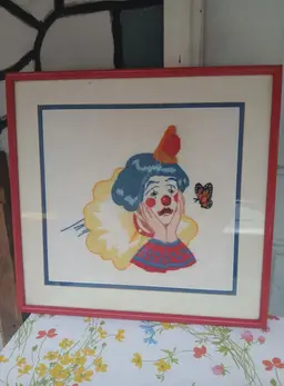 ✨️ Sad Clown Crewel ✨️