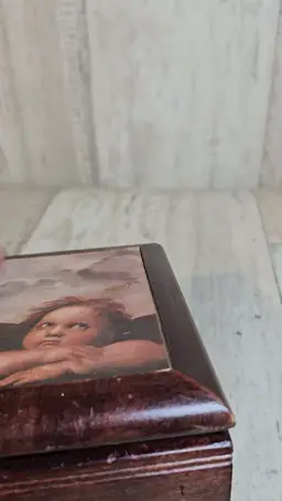 Vintage Cherub Jewelry Music Box – Working Raphael Angels Art Design Estate Sourced.