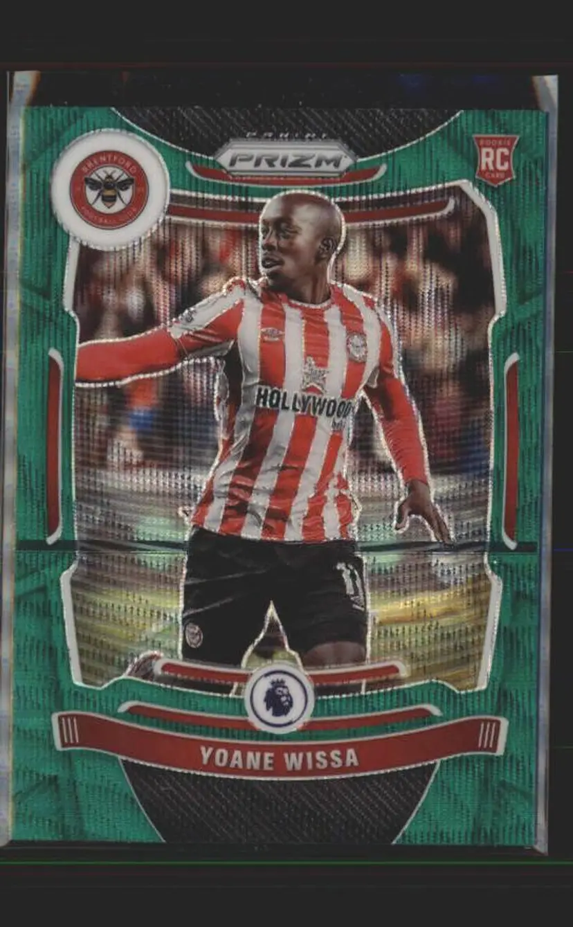 2021-22 Panini Prizm Premier League #140 Yoane Wissa Green Wave - ( 138 ) - Brentford