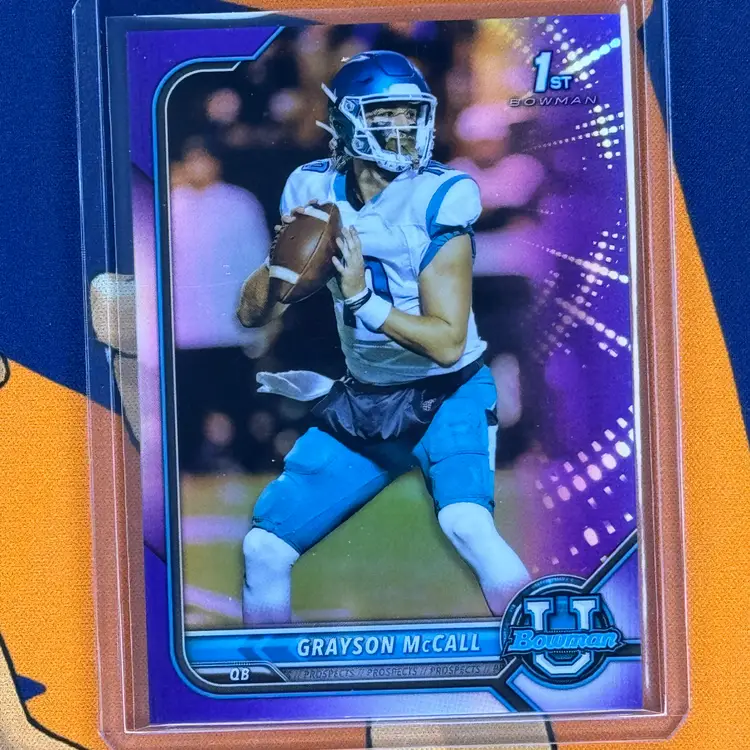 2021-22 Bowman U Chrome Grayson McCall Purple Refractor 1st Bowman