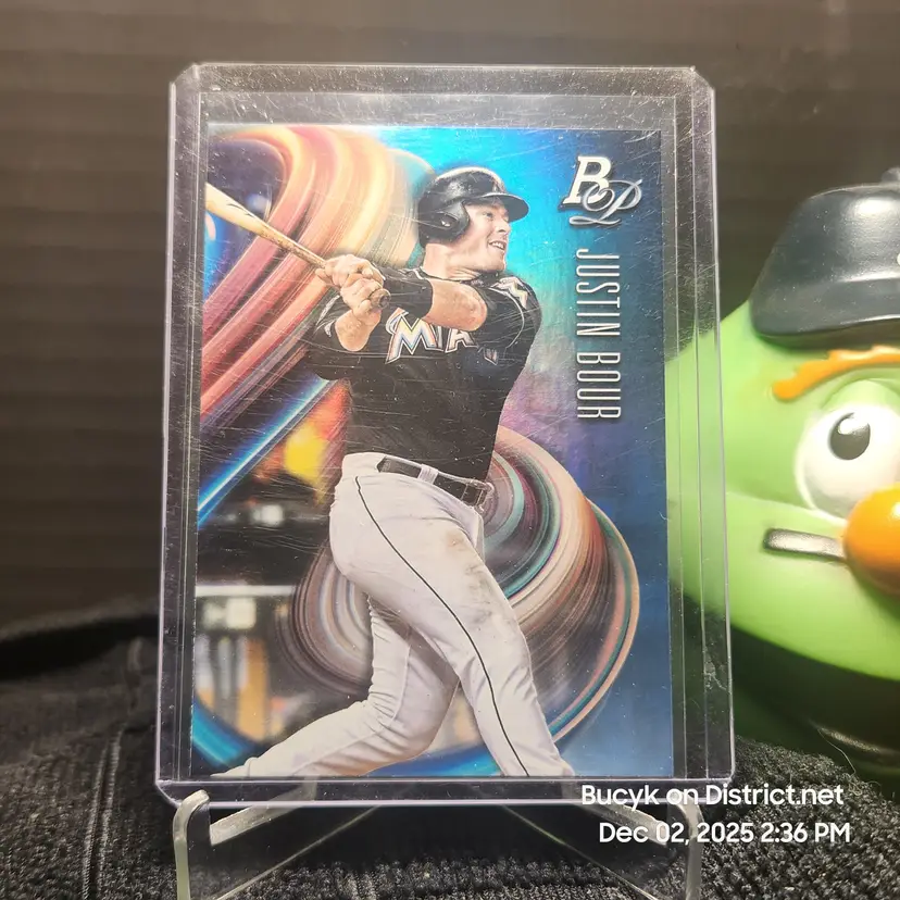 2018 Bowman Platinum Foilboard - Justin Bour Miami Marlins
