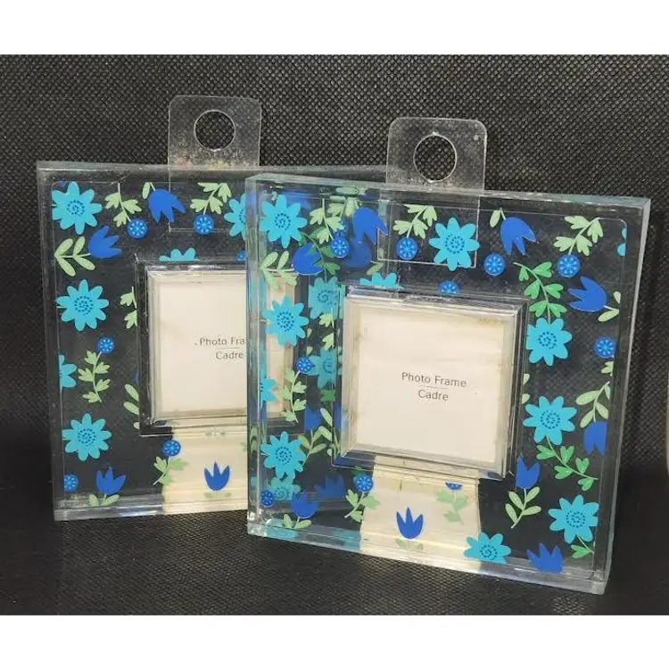 PAIR OF LUCITE PICTURE FRAMES