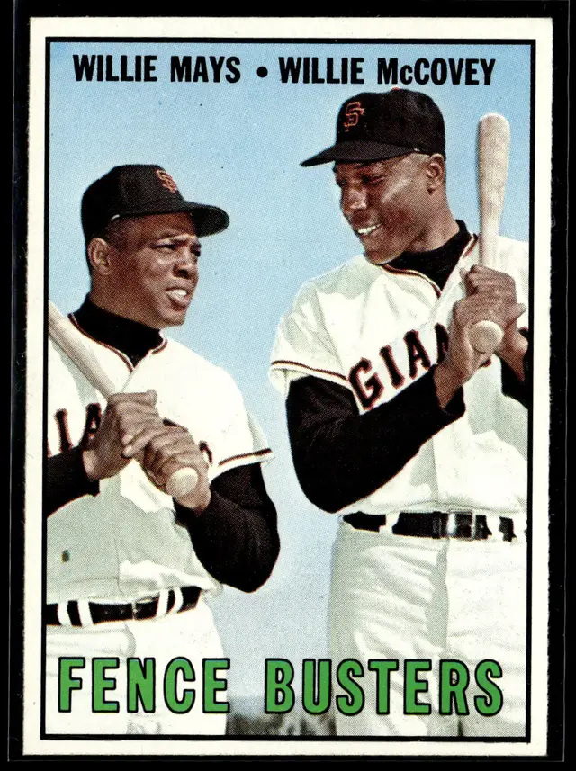 #190 Willie Mays / Willie McCovey 1967 Topps #423 *LIVE AUCTION*