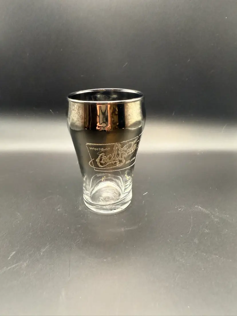 Vintage Collectible World of Coca-Cola Atlanta Silver Fade Finished Glass