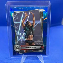 Lyra Valkyria 2025 Topps Chrome WWE Blue Refractor /150