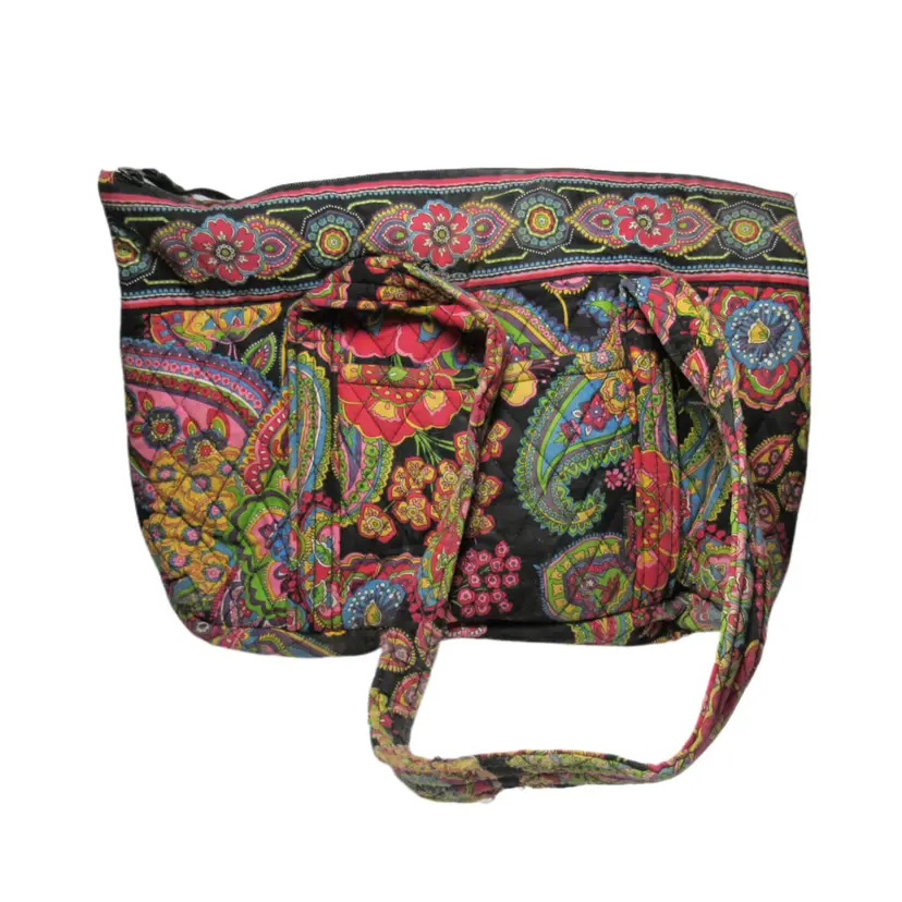 Used Vera Bradley Shoulder Bag Purse Paisley Floral Design
