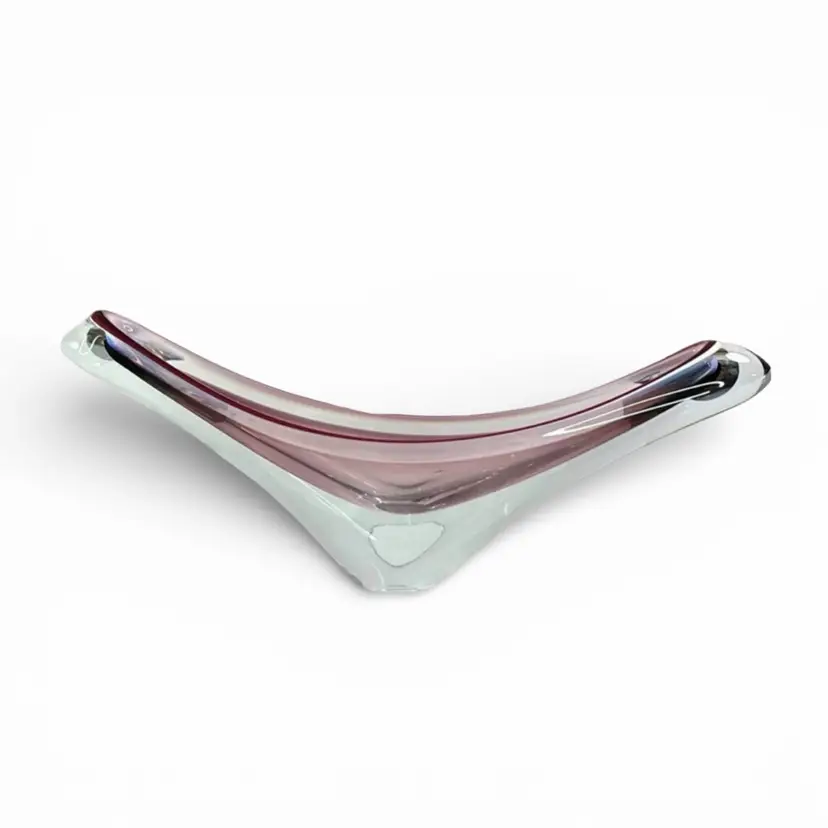 Beautiful Swedish MCM 17” Art Glass Console