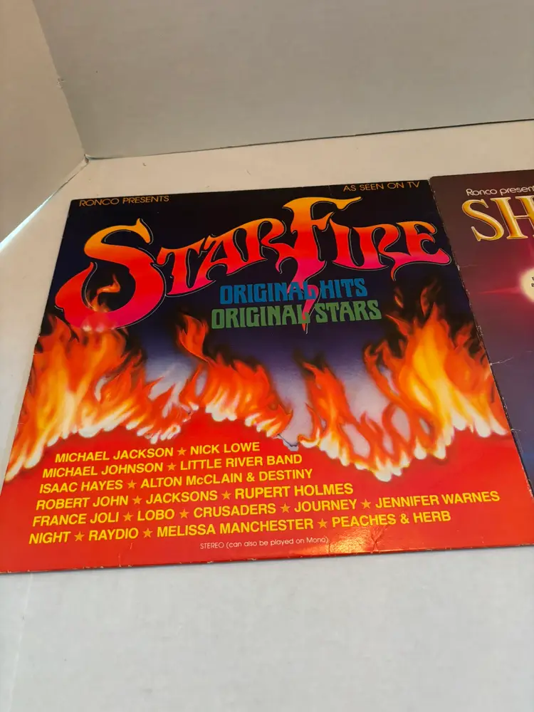 Vintage Vinyl Lot of 2 RONCO Presents "Star Fire" 1980 & "Shining Stars" 1978